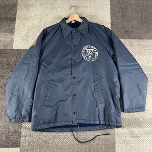 Vintage USS Halsey CG-23 Jacket Fur Lined Men's Size M Navy‎ Blue